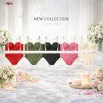 ست شورت و سوتین زنانه ماییلدا مدل لیزری هارنس دار بدون فنر نیم جک کد 5667