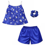 لباس خواب زنانه ماییلدا مدل ساتن ابریشم کد 5661-2040 به همراه اسکرانچی مو