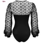 بادی آستین بلند زنانه مدل گیپوری کد 5713-466