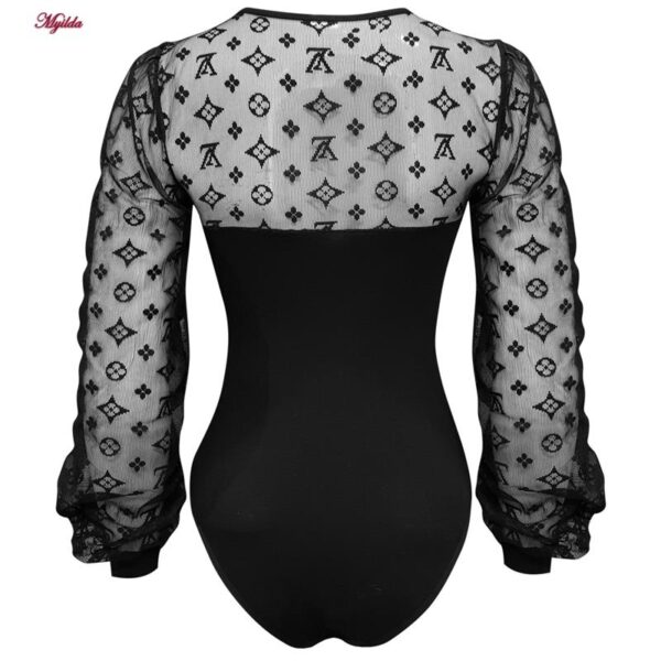 بادی آستین بلند زنانه مدل گیپوری کد 5713-466