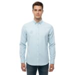 پیراهن آستین بلند یقه برگردان با تنخور معمولی (regular fit) مردانه مدل 5682-55