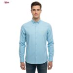 پیراهن آستین بلند یقه برگردان با تنخور معمولی (regular fit) مردانه مدل 5682