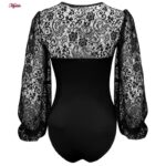 بادی آستین بلند زنانه مدل آستین گیپوری کد 5709-450