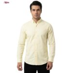 پیراهن آستین بلند یقه برگردان با تنخور معمولی (regular fit) مردانه مدل 5682