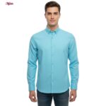 پیراهن آستین بلند یقه برگردان با تنخور معمولی (regular fit) مردانه مدل 5682