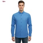 پیراهن آستین بلند یقه برگردان با تنخور معمولی (regular fit) مردانه مدل 5682
