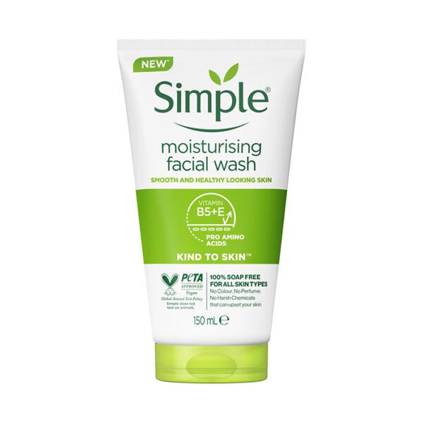 ژل شست‌وشوی صورت سیمپل مدل moisturising حجم 150 میلی‌لیتر - تصویر 3