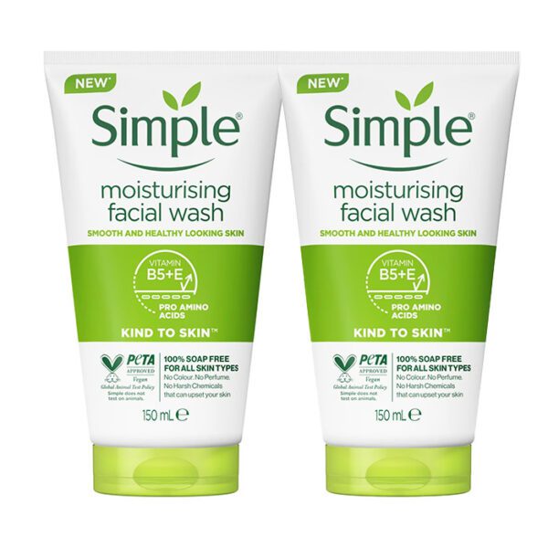 ژل شست‌وشوی صورت سیمپل مدل moisturising حجم 150 میلی‌لیتر - تصویر 4